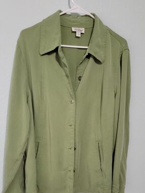 Coldwater Creek Light Green Utility Jacket
